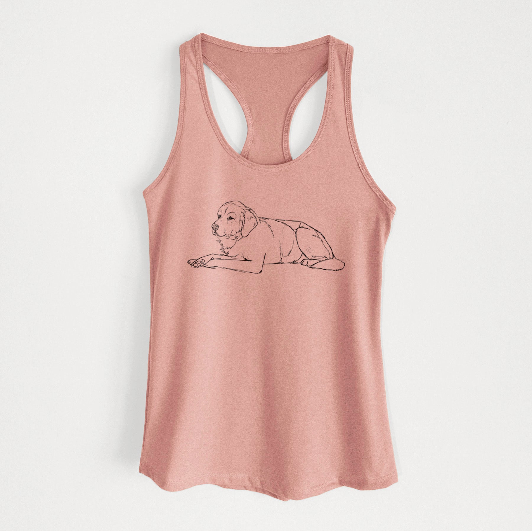 Doodled Mr. Stone the Mixed Breed - Women's Racerback Tanktop