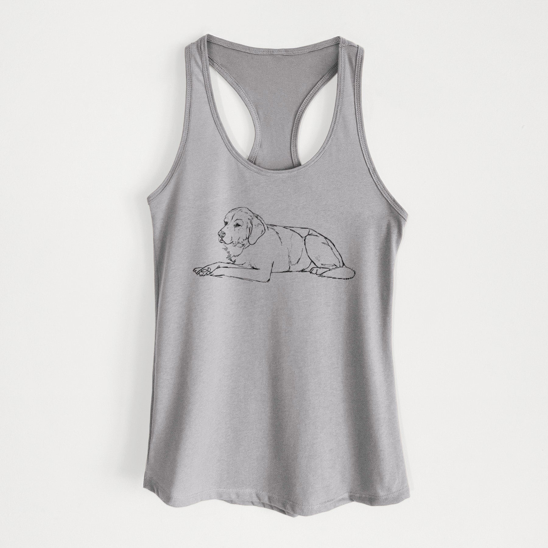 Doodled Mr. Stone the Mixed Breed - Women's Racerback Tanktop