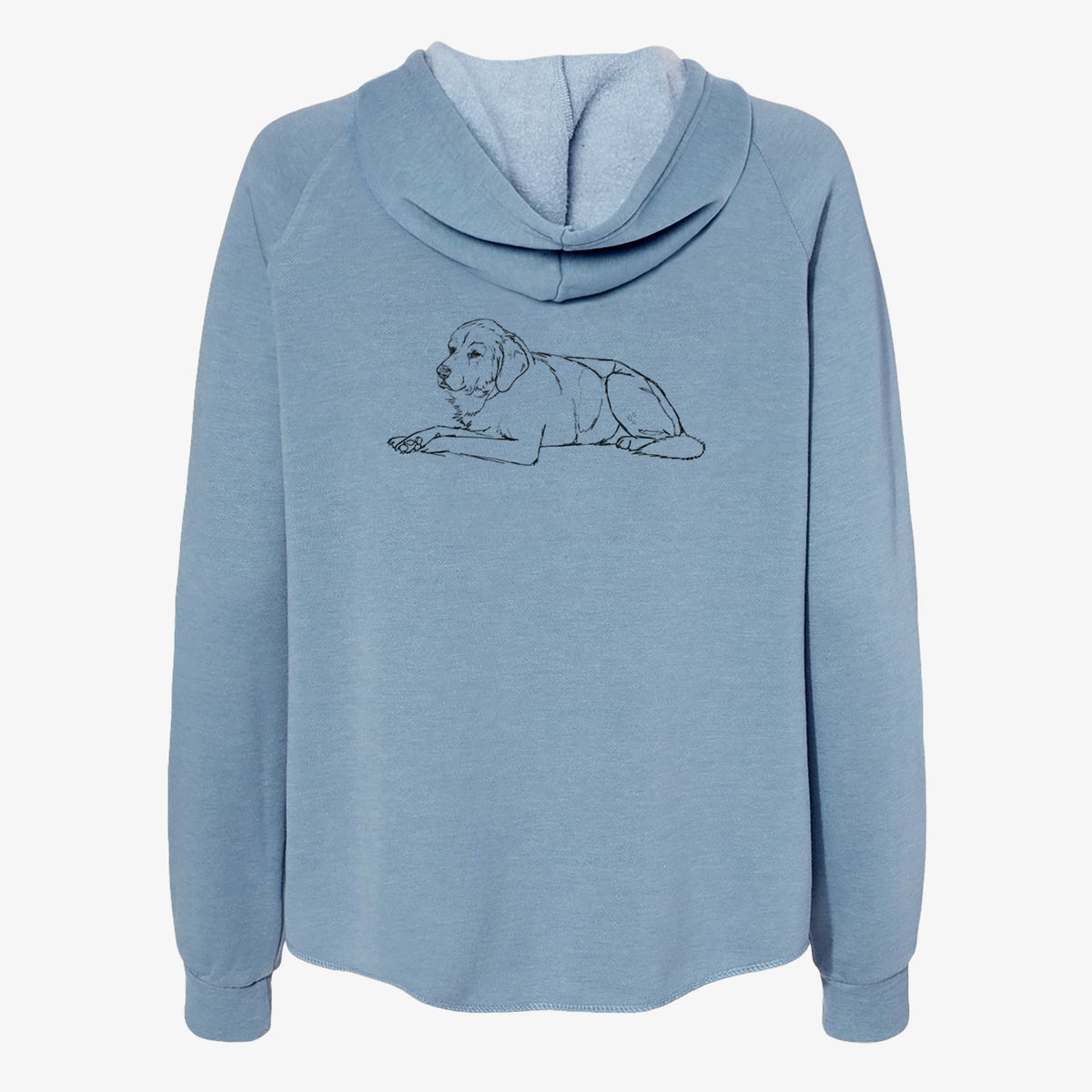 Doodled Mr. Stone the Mixed Breed - Women's Cali Wave Zip-Up Sweatshirt