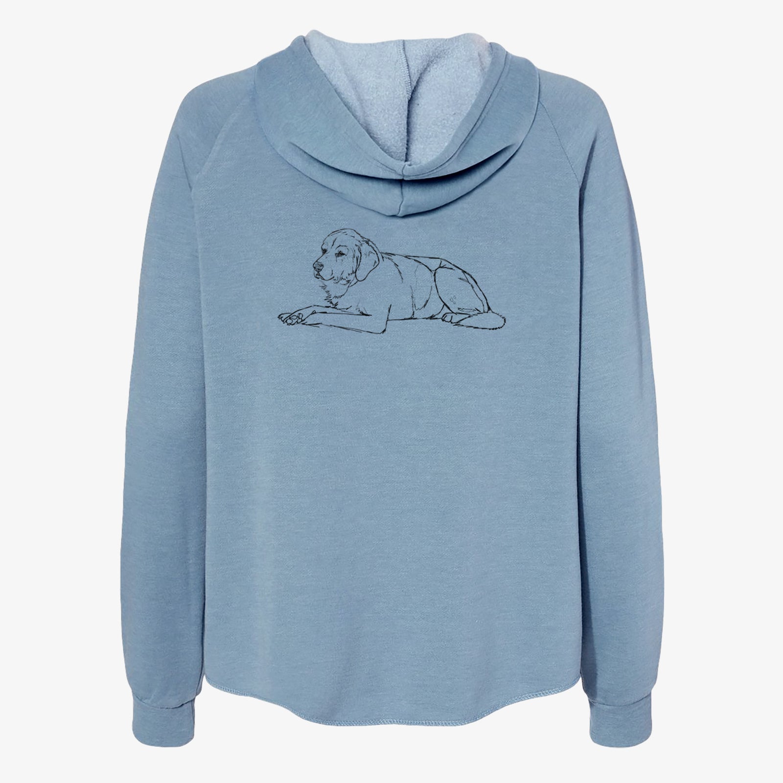 Doodled Mr. Stone the Mixed Breed - Women's Cali Wave Zip-Up Sweatshirt