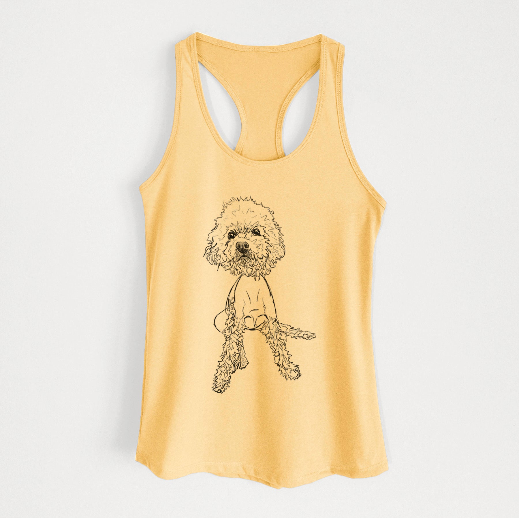 Doodled Muffin the Poodle Mix - Women's Racerback Tanktop