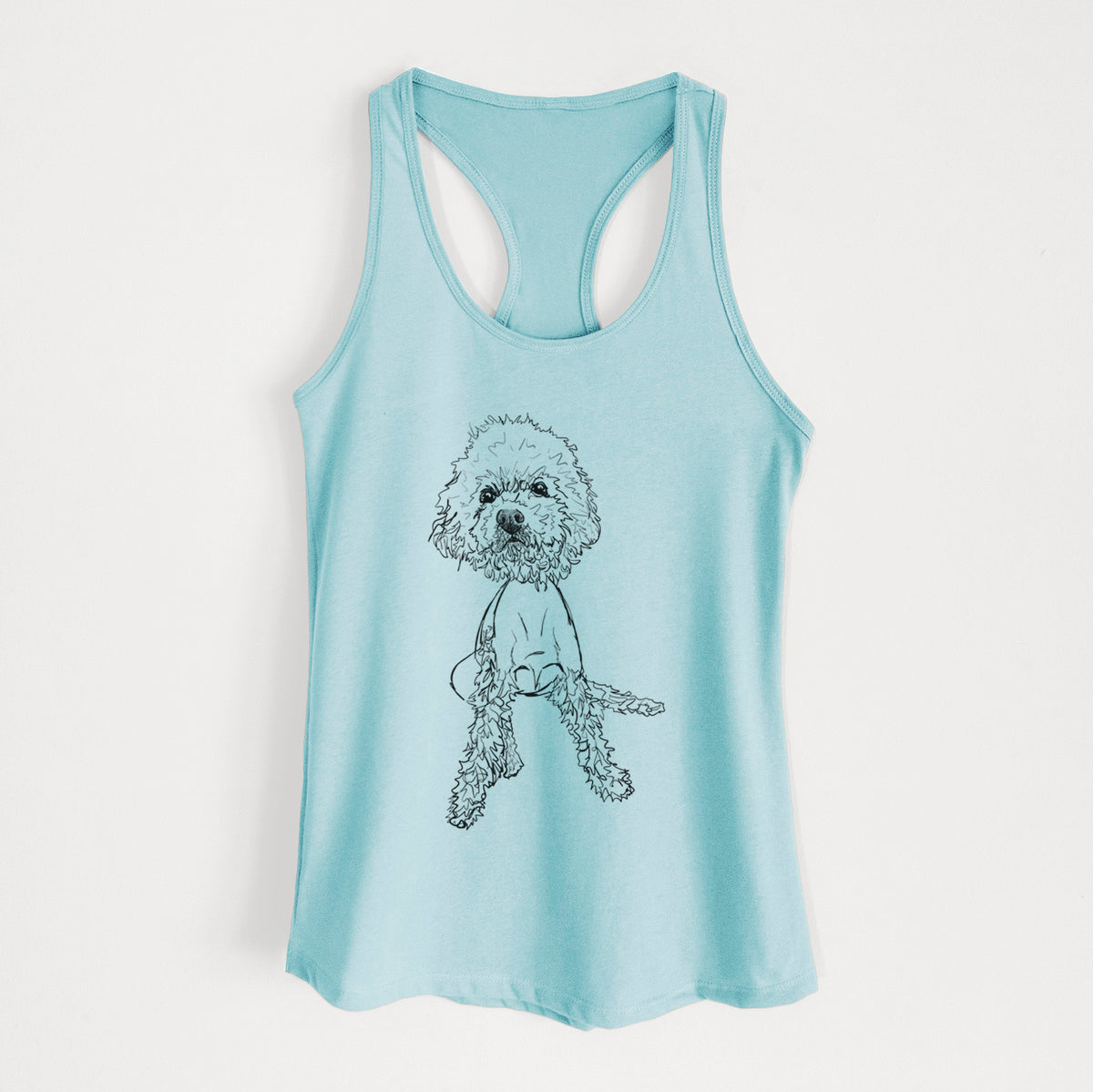 Doodled Muffin the Poodle Mix - Women&#39;s Racerback Tanktop