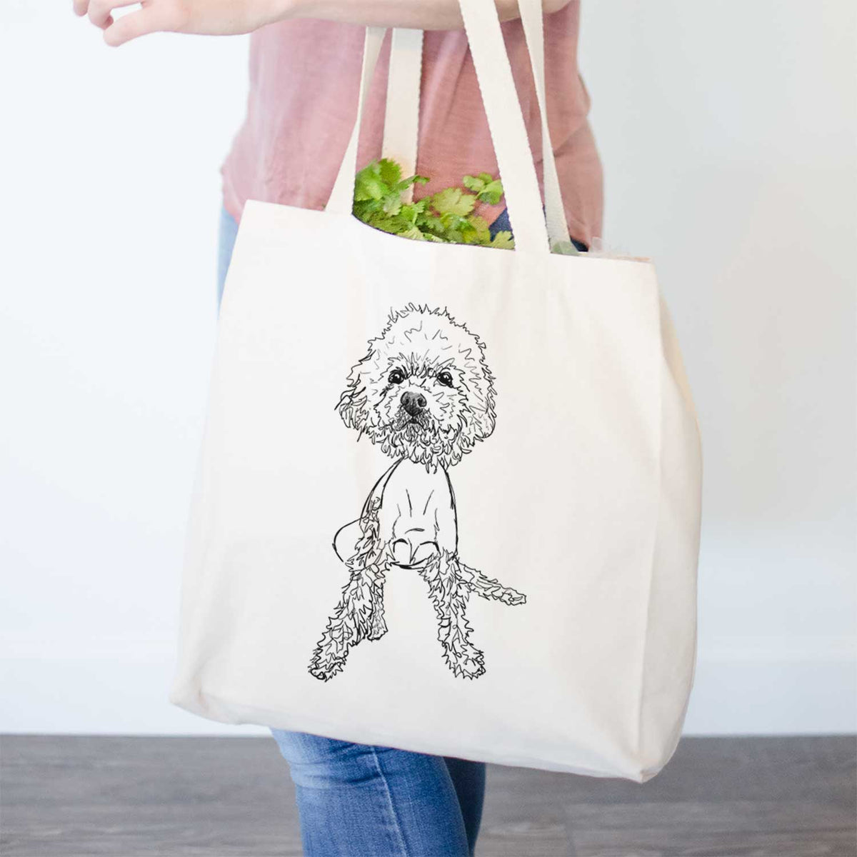 Doodled Muffin the Poodle Mix - Tote Bag