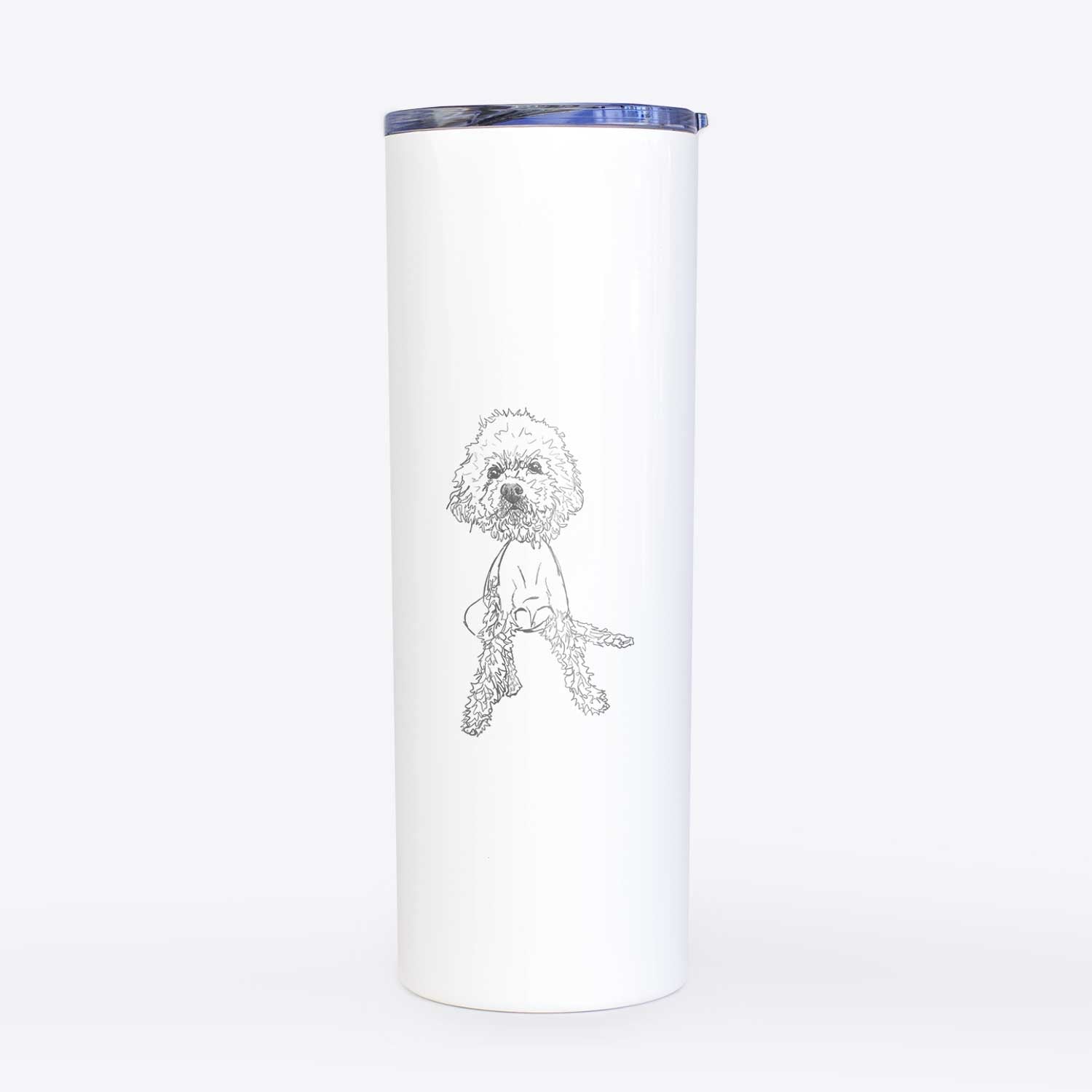 Doodled Muffin the Poodle Mix - 20oz Skinny Tumbler