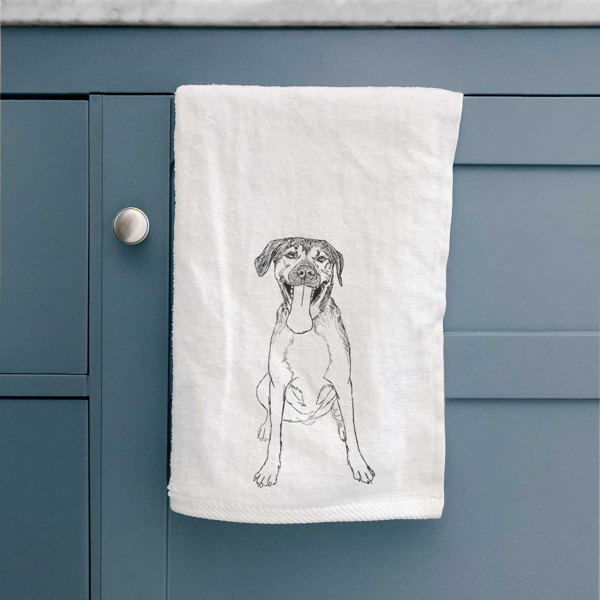 Doodled Murphy the Mixed Breed Decorative Hand Towel