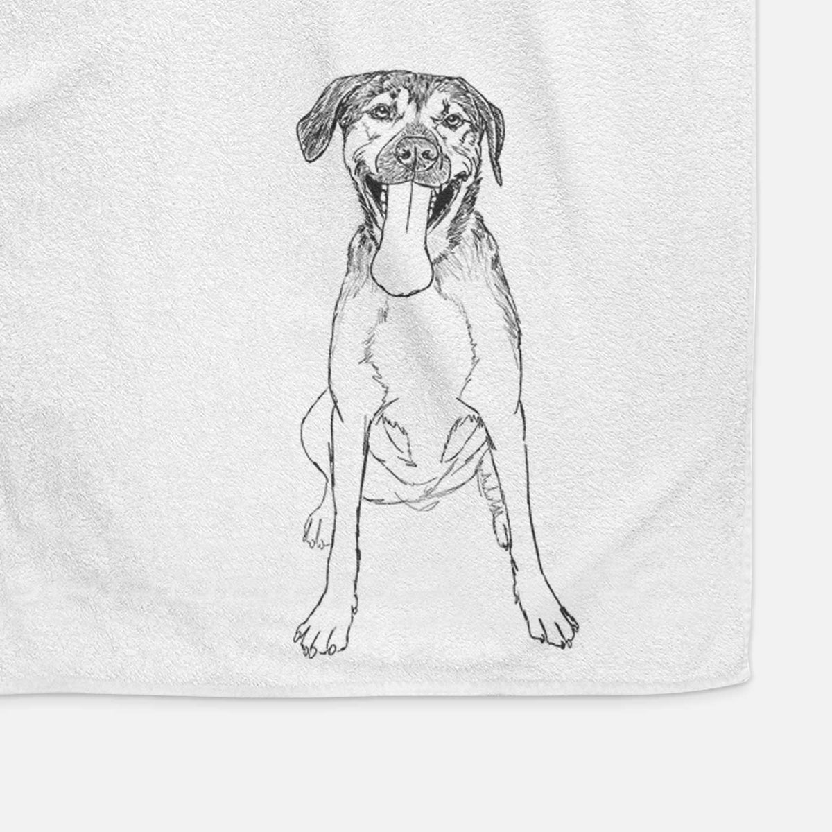 Doodled Murphy the Mixed Breed Decorative Hand Towel