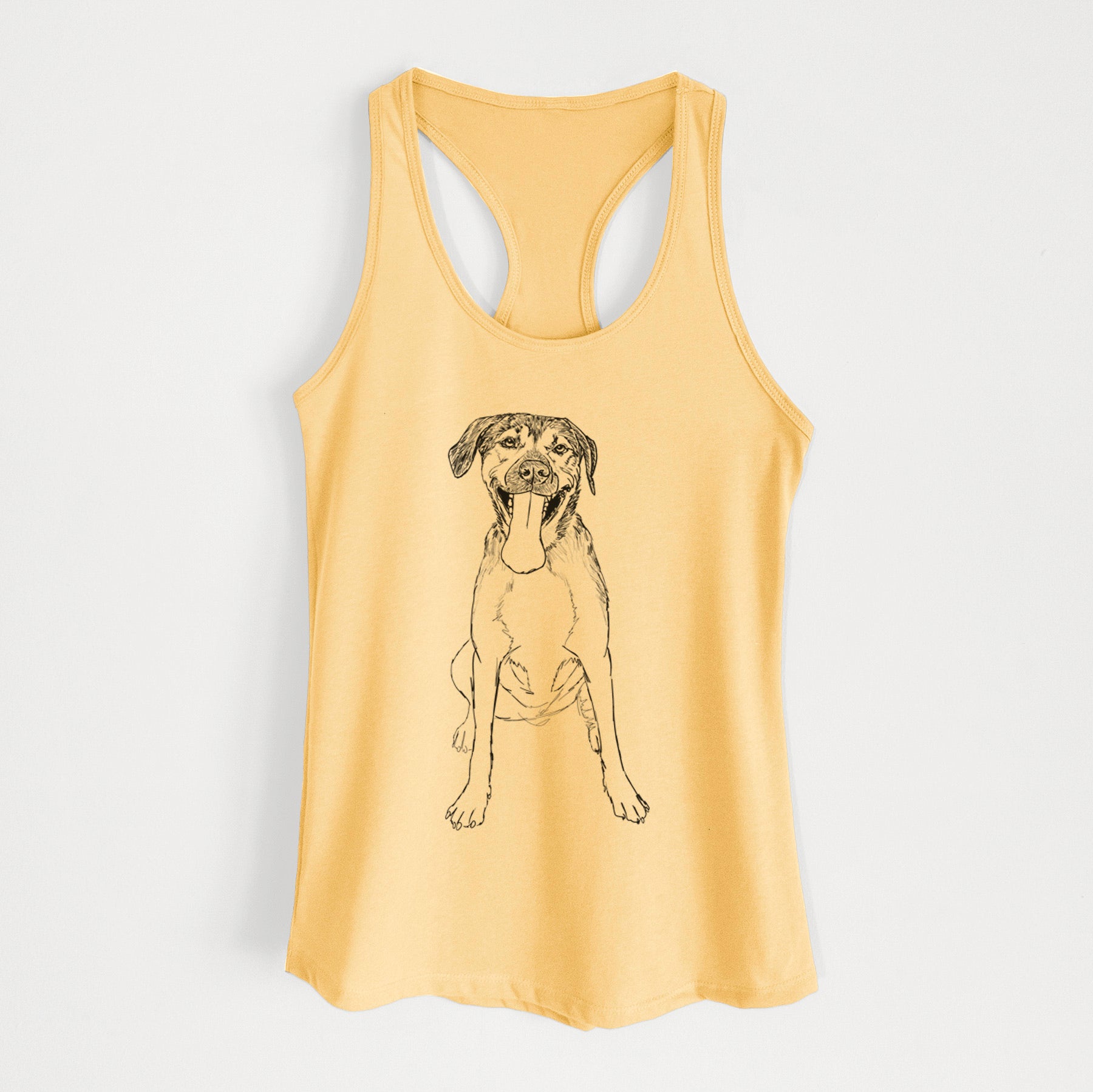 Doodled Murphy the Mixed Breed - Women's Racerback Tanktop