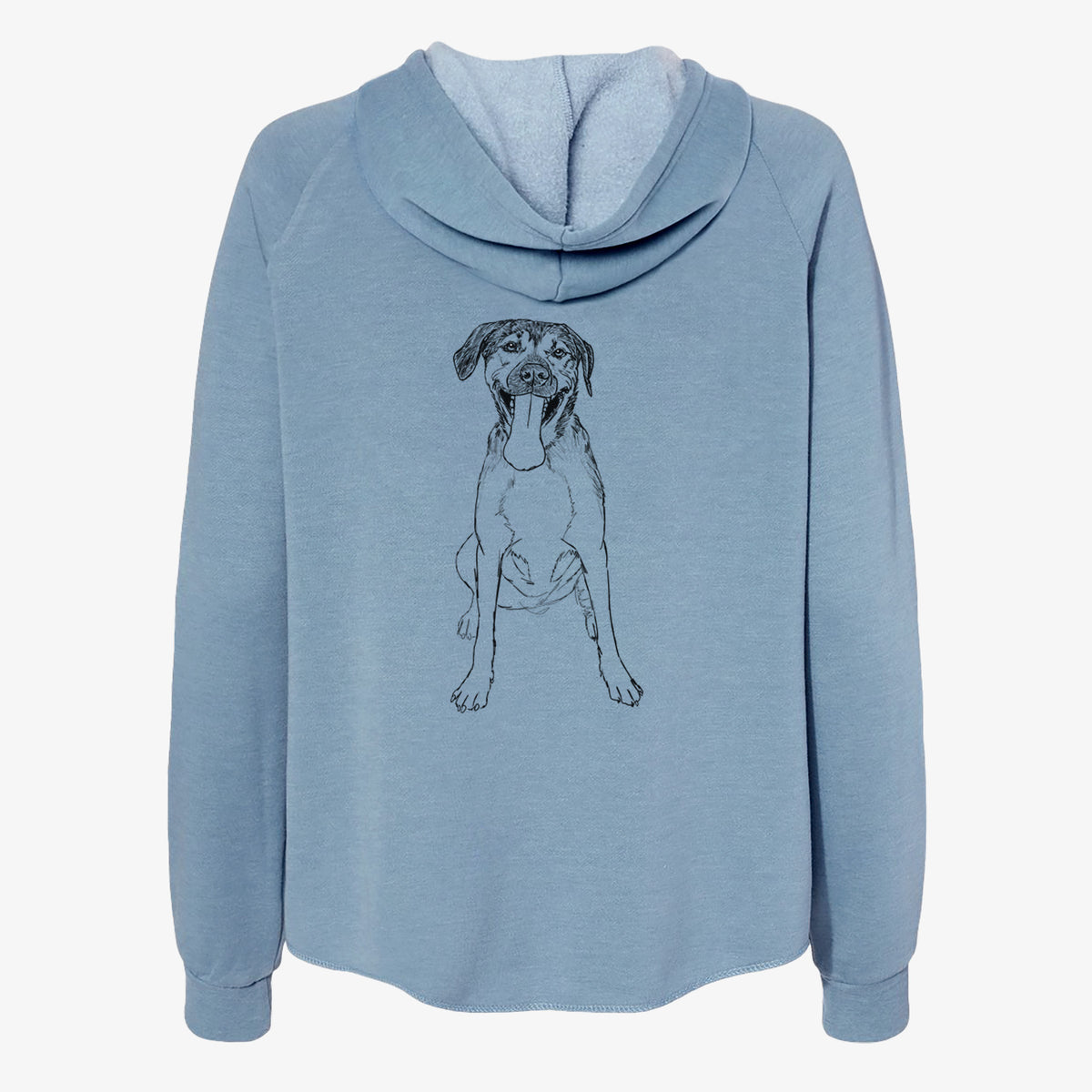 Doodled Murphy the Mixed Breed - Women's Cali Wave Zip-Up Sweatshirt