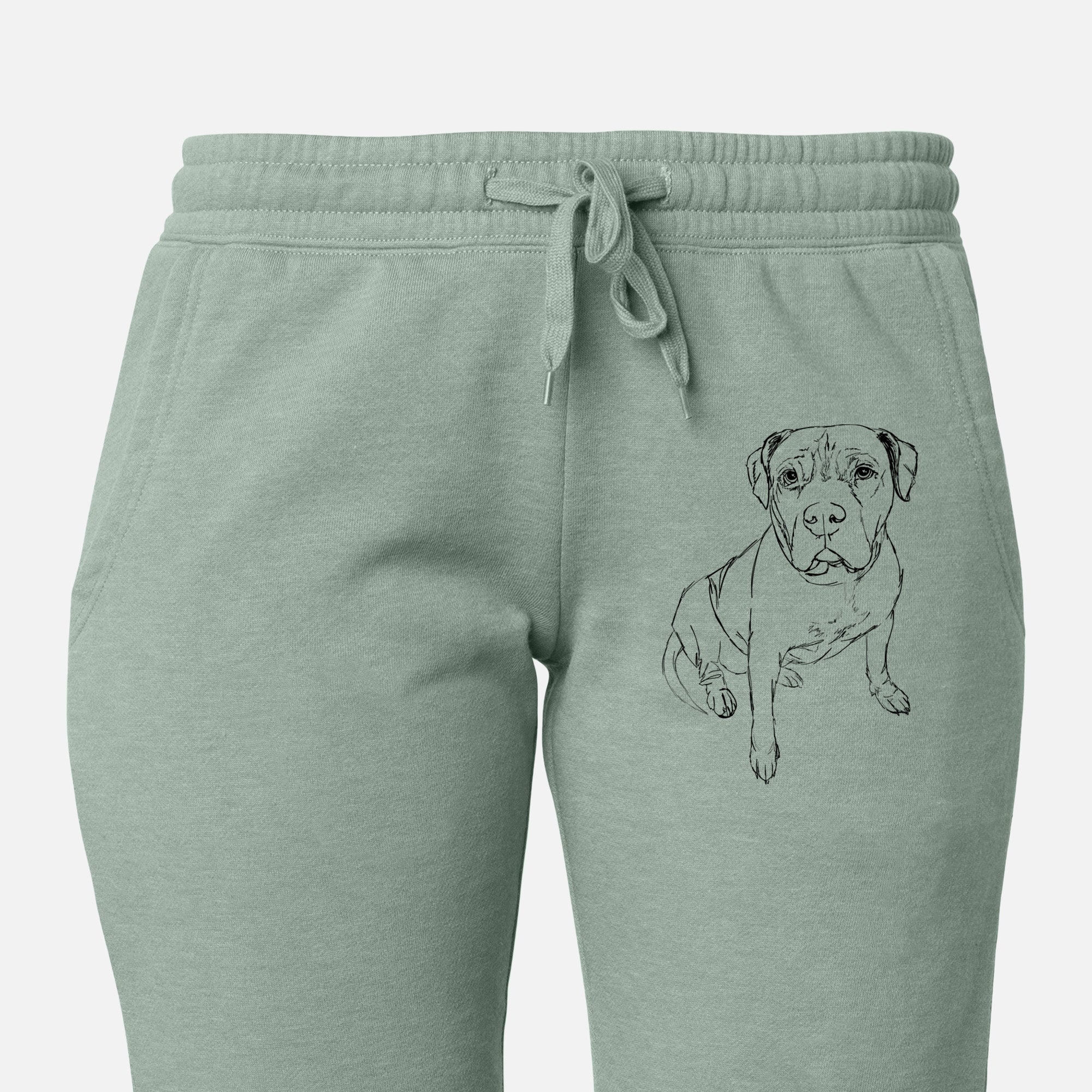 Doodled Murphy the Pitbull - Women's Cali Wave Joggers