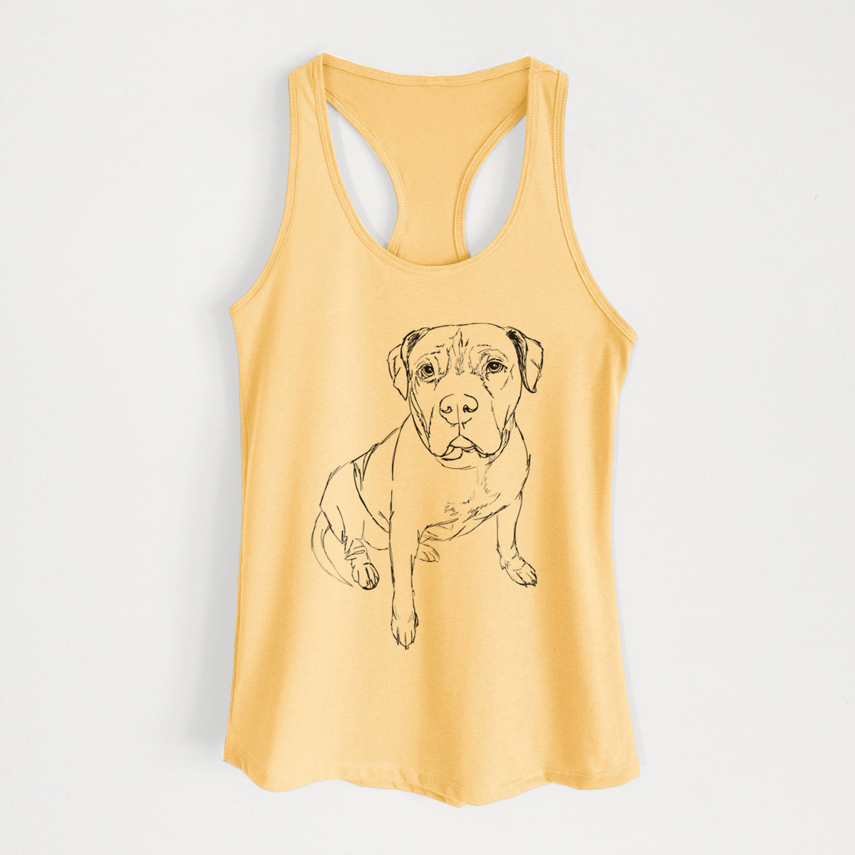 Doodled Murphy the Pitbull - Women's Racerback Tanktop
