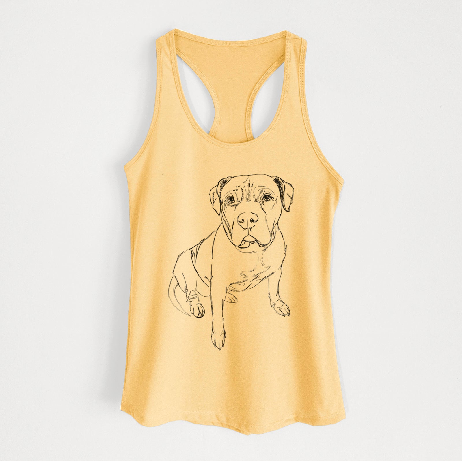 Doodled Murphy the Pitbull - Women's Racerback Tanktop