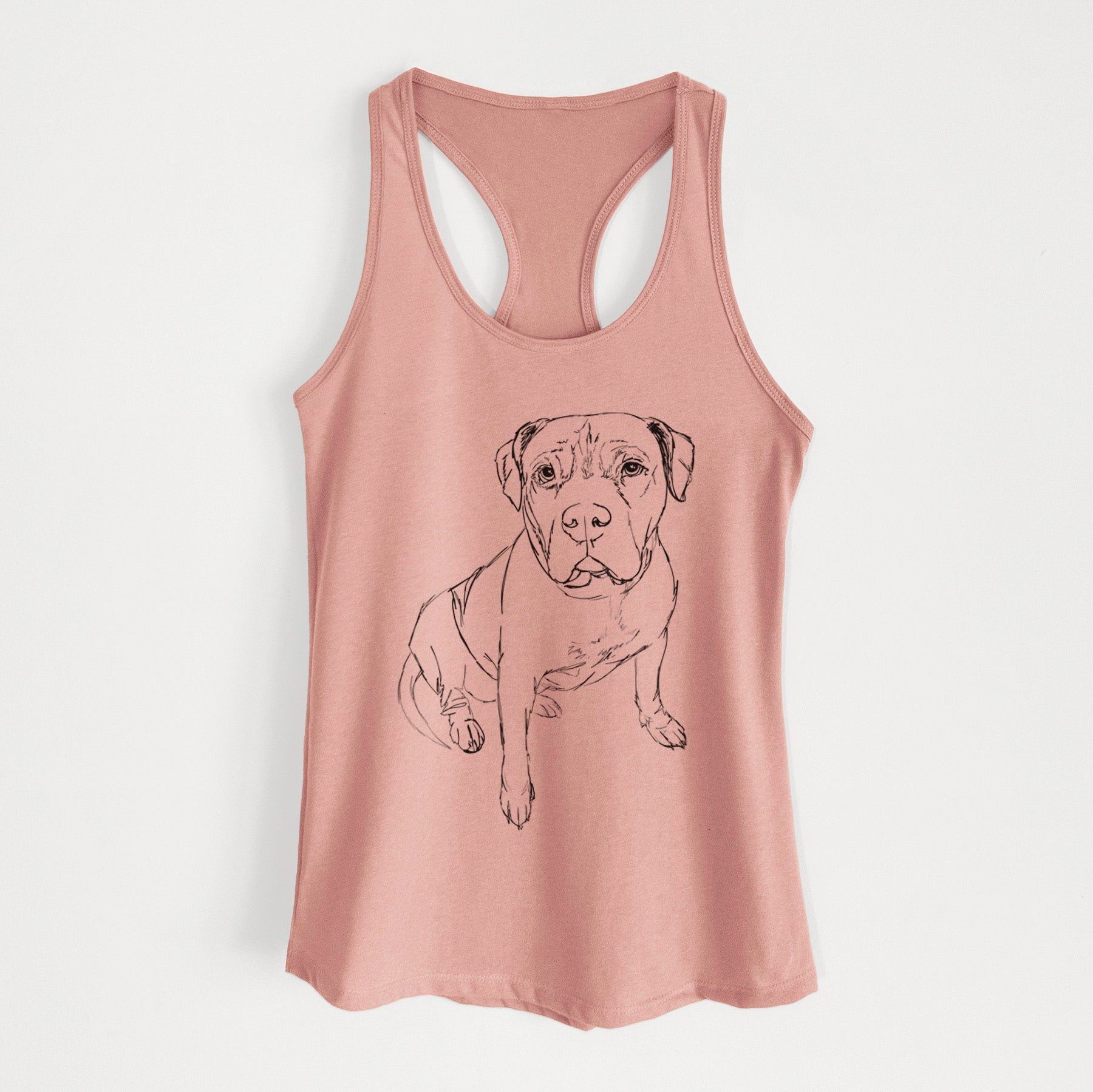 Doodled Murphy the Pitbull - Women's Racerback Tanktop