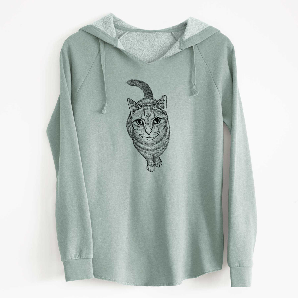 Doodled Nahla the Tabby Cat - Cali Wave Hooded Sweatshirt