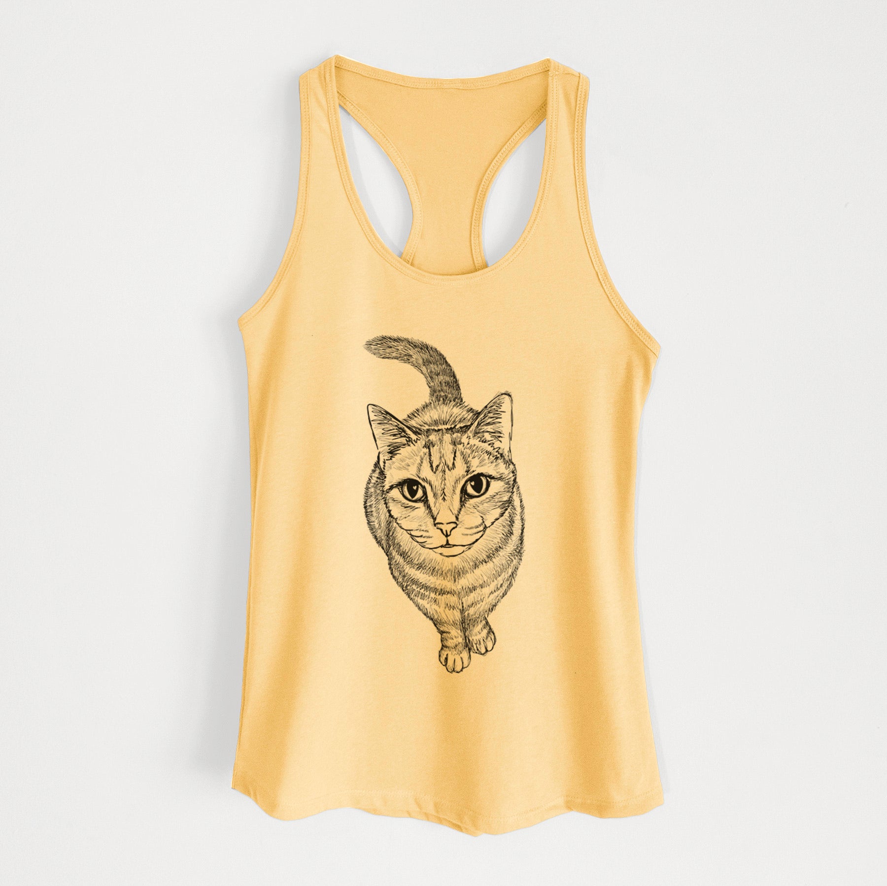 Doodled Nahla the Tabby Cat - Women's Racerback Tanktop