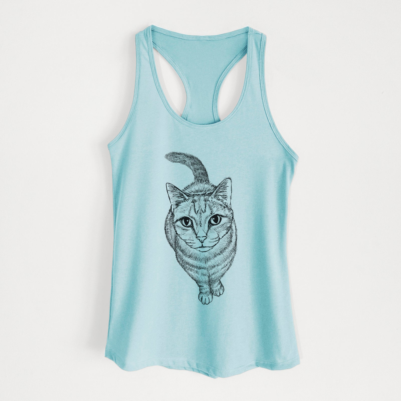 Doodled Nahla the Tabby Cat - Women's Racerback Tanktop