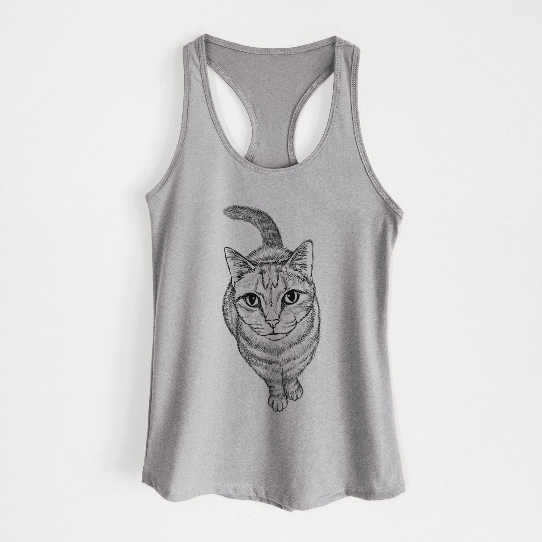 Doodled Nahla the Tabby Cat - Women's Racerback Tanktop