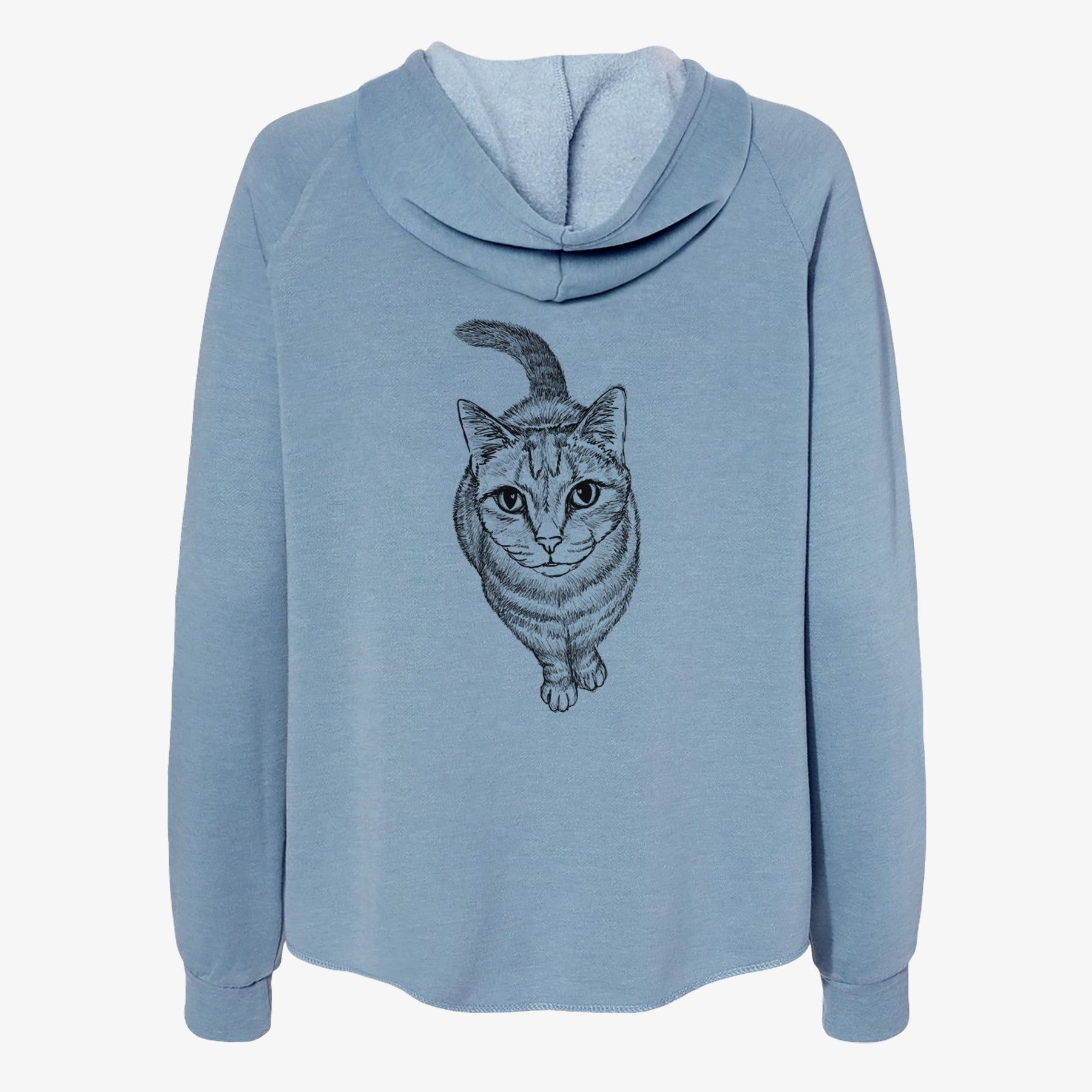 Doodled Nahla the Tabby Cat - Women's Cali Wave Zip-Up Sweatshirt