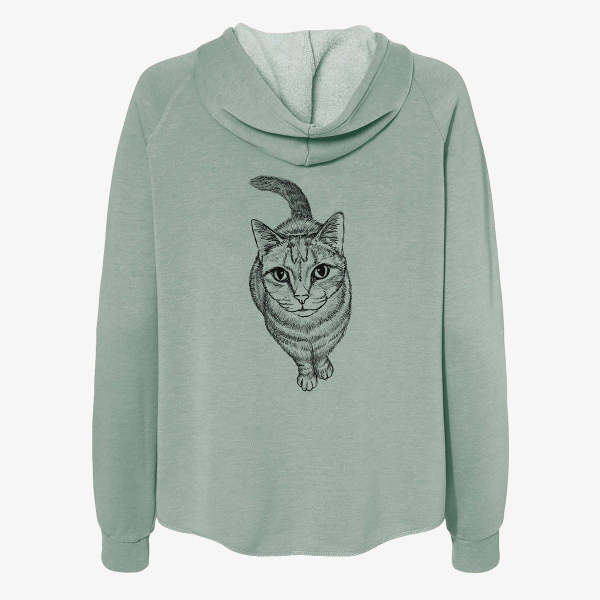 Doodled Nahla the Tabby Cat - Women's Cali Wave Zip-Up Sweatshirt