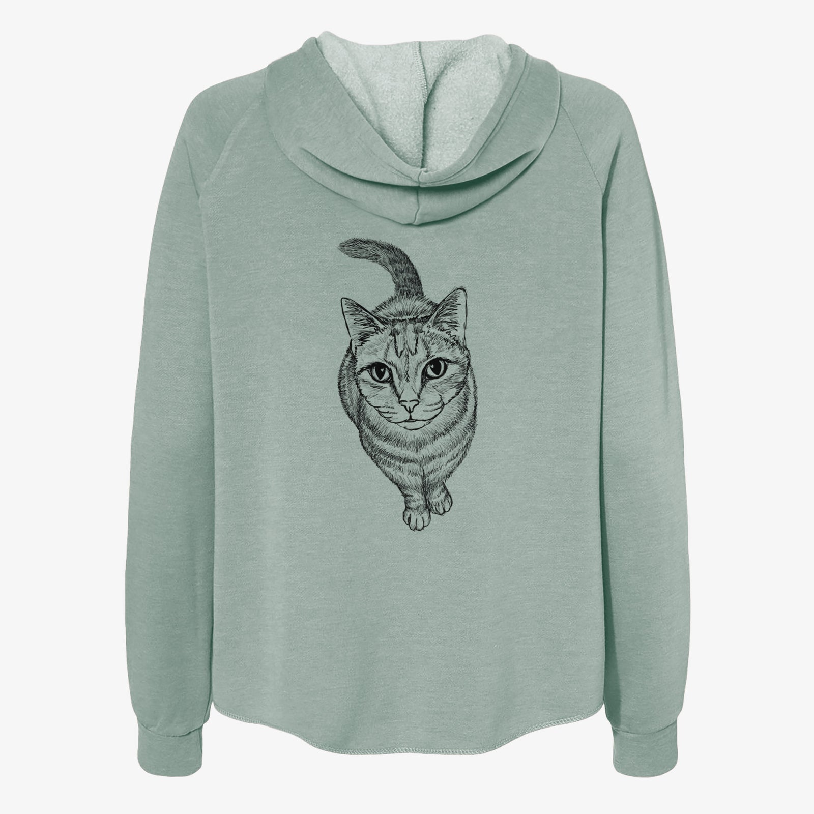Doodled Nahla the Tabby Cat - Women's Cali Wave Zip-Up Sweatshirt