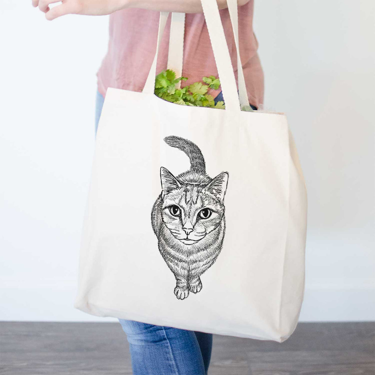 Doodled Nahla the Tabby Cat - Tote Bag