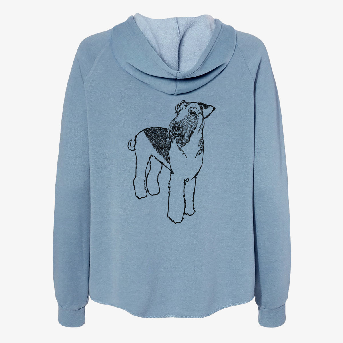 Doodled Nash the Airedale Terrier - Women's Cali Wave Zip-Up Sweatshirt