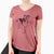 Doodled Nash the Airedale Terrier - Women's V-neck Shirt