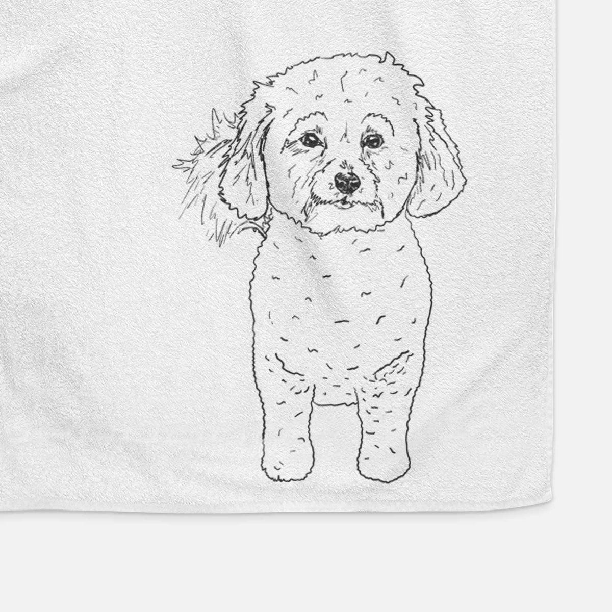 Doodled Neo the Bichon Frise Decorative Hand Towel