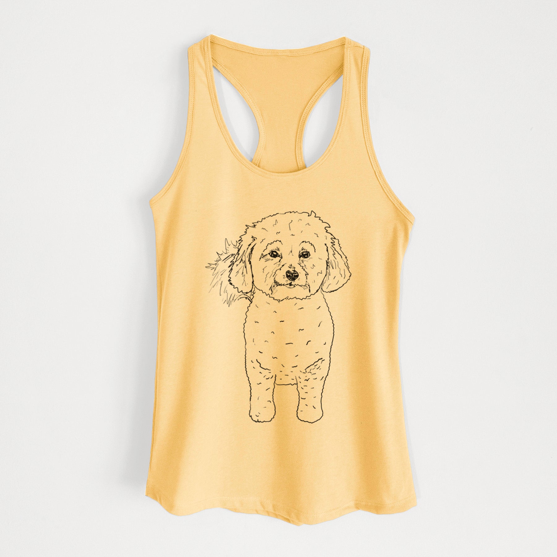 Doodled Neo the Bichon Frise - Women's Racerback Tanktop