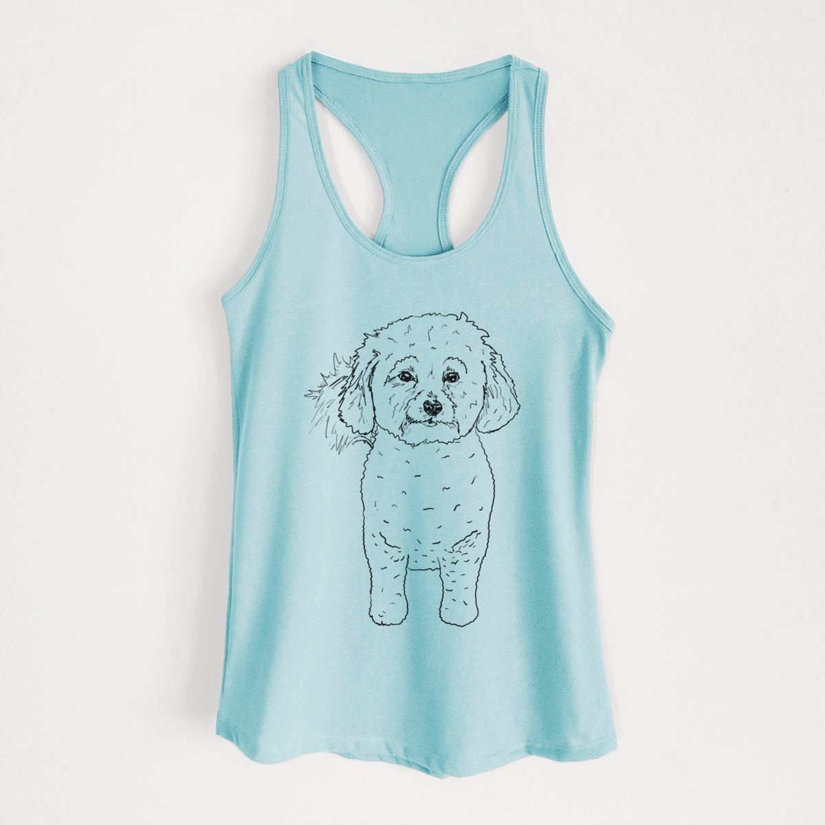 Doodled Neo the Bichon Frise - Women&#39;s Racerback Tanktop