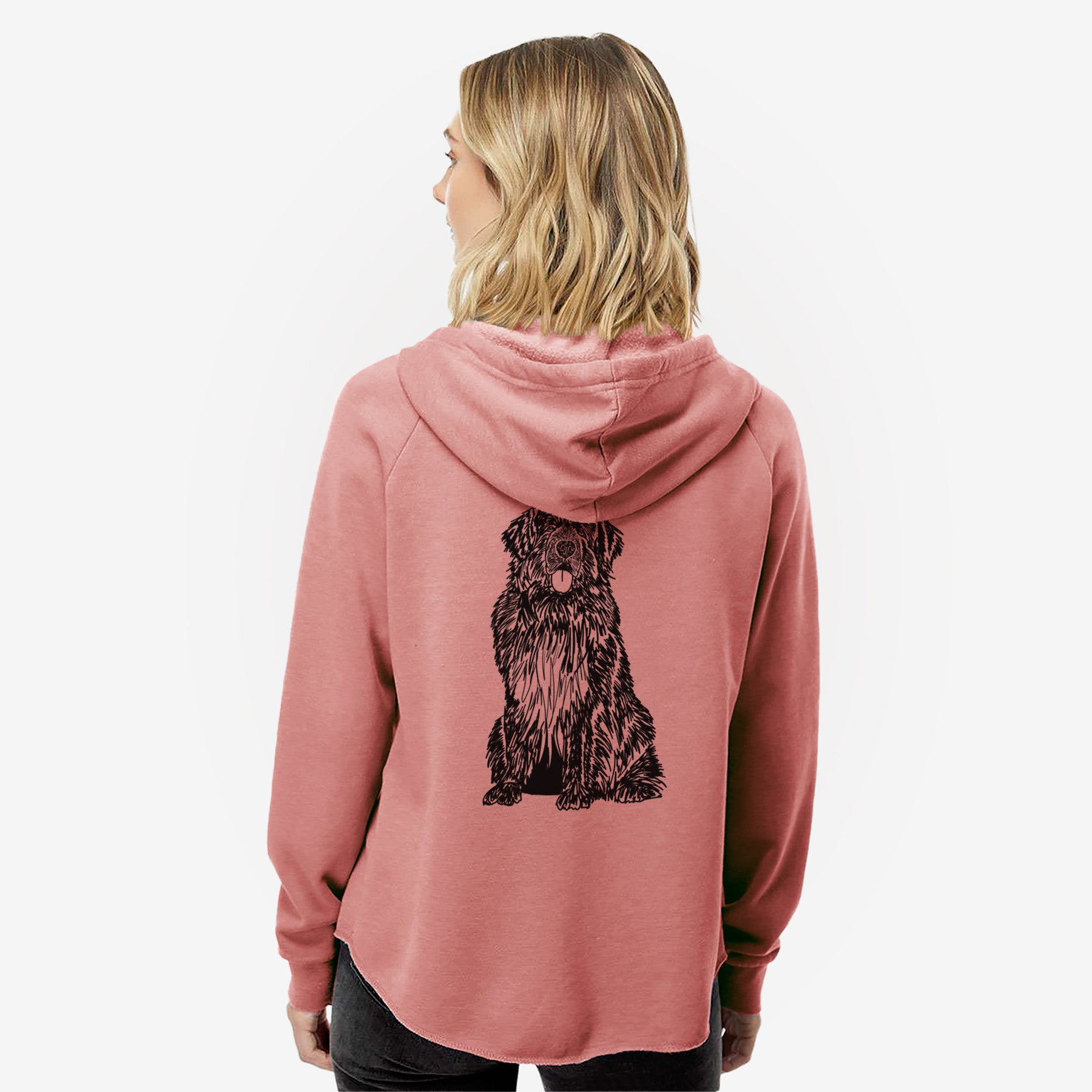 Doodled Newfoundland - Women's Cali Wave Zip-Up Sweatshirt