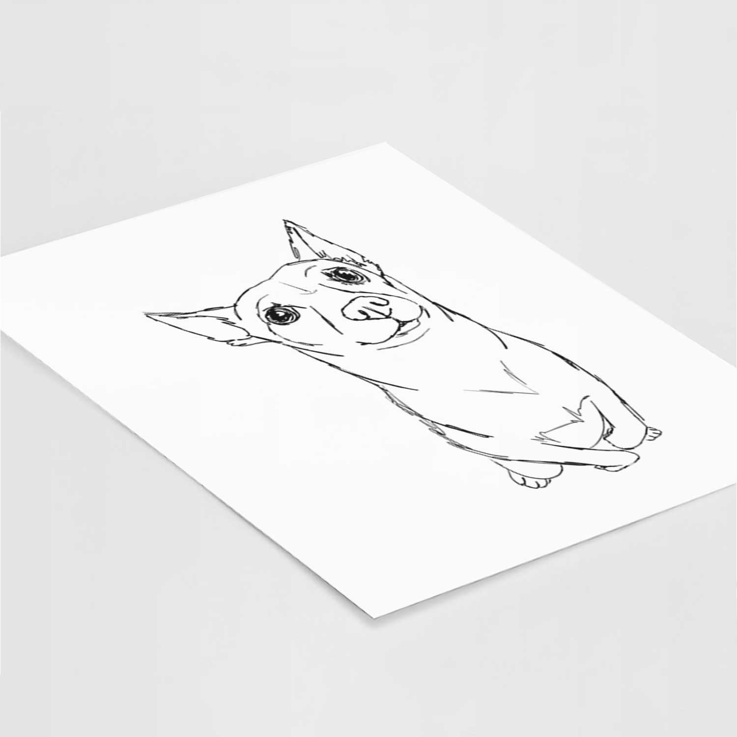 Doodled Nico the Chihuahua Mix Art Print