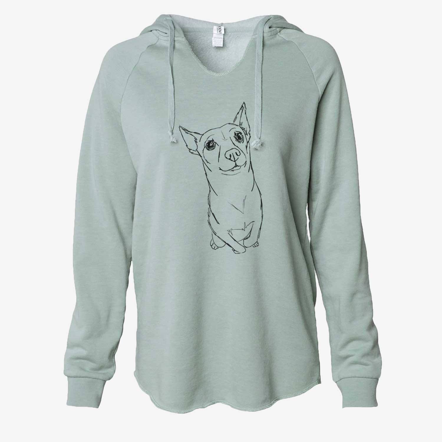 Doodled Nico Suave the Chihuahua Mix - Cali Wave Hooded Sweatshirt