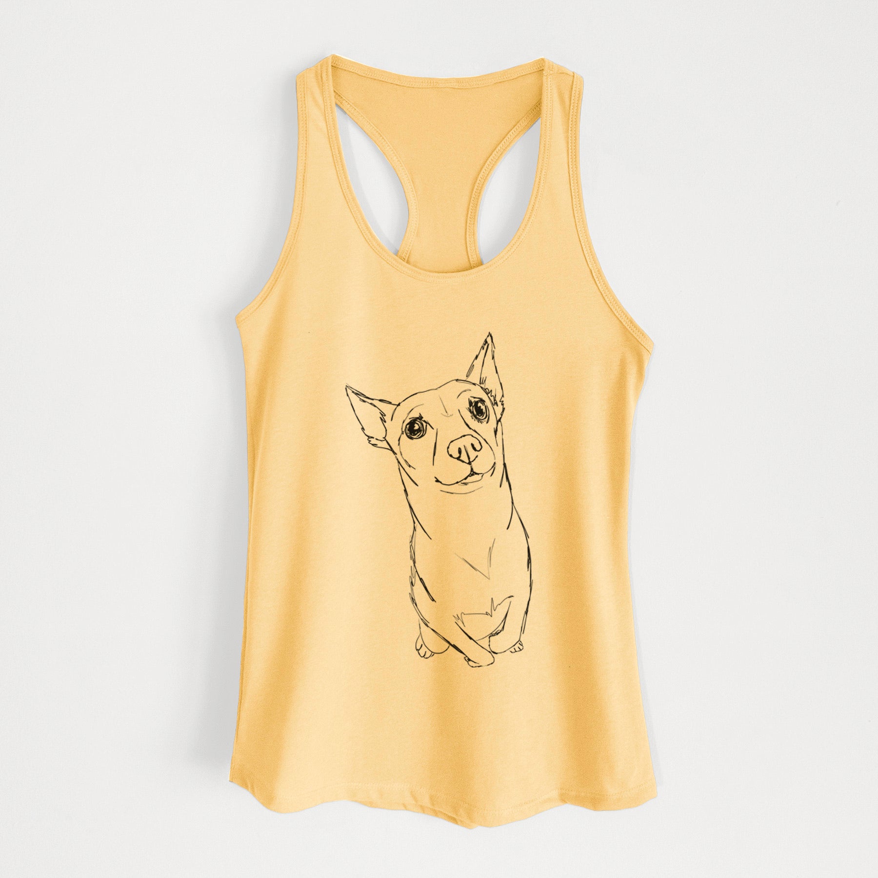 Doodled Nico Suave the Chihuahua Mix - Women's Racerback Tanktop