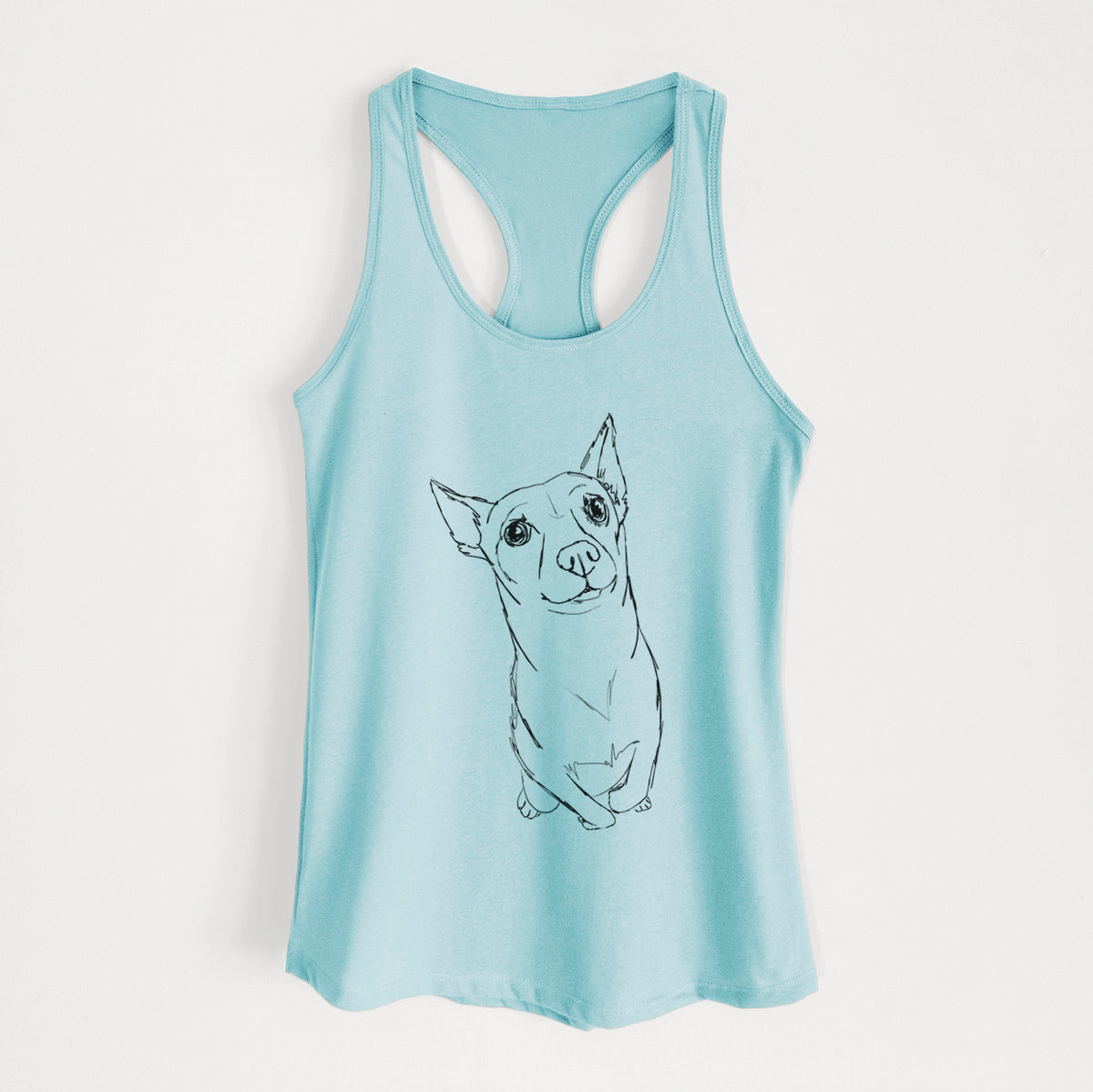 Doodled Nico Suave the Chihuahua Mix - Women&#39;s Racerback Tanktop