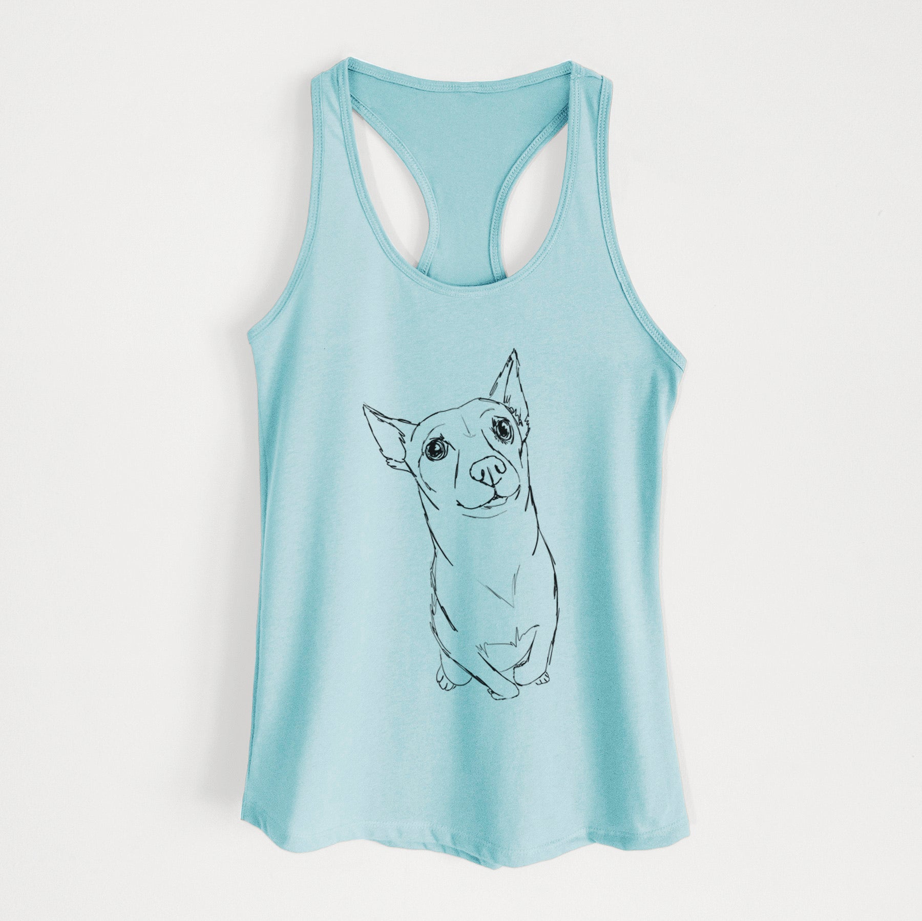 Doodled Nico Suave the Chihuahua Mix - Women's Racerback Tanktop