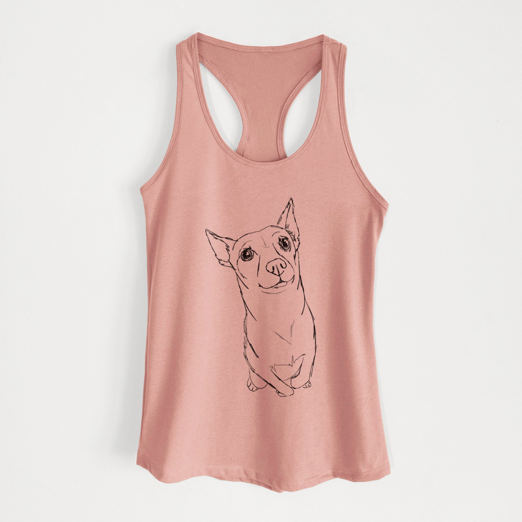 Doodled Nico Suave the Chihuahua Mix - Women's Racerback Tanktop