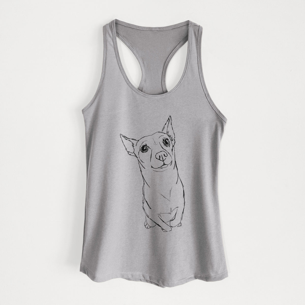 Doodled Nico Suave the Chihuahua Mix - Women's Racerback Tanktop