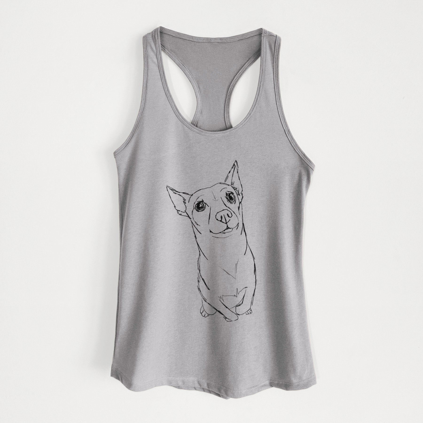 Doodled Nico Suave the Chihuahua Mix - Women's Racerback Tanktop