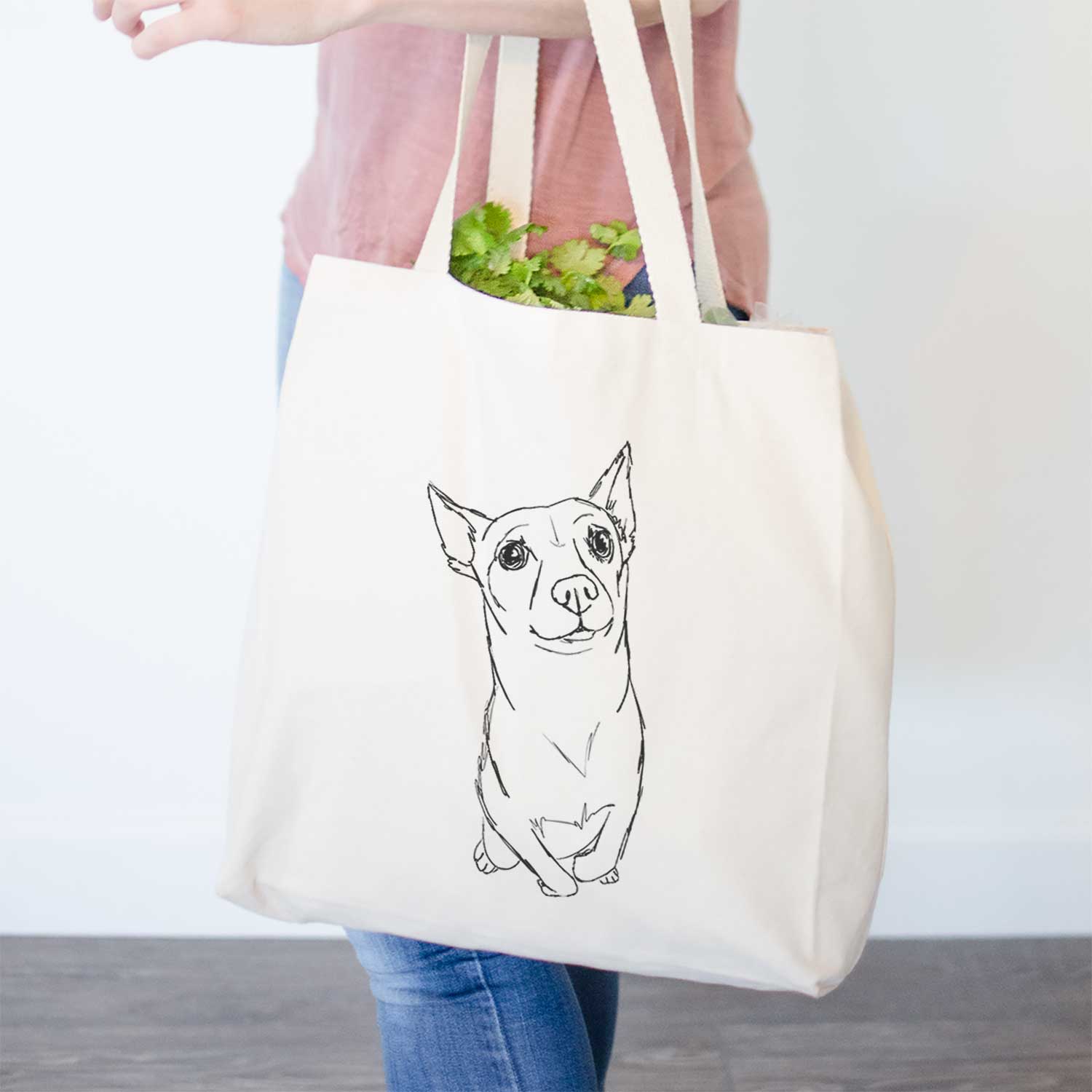 Doodled Nico Suave the Chihuahua Mix - Tote Bag