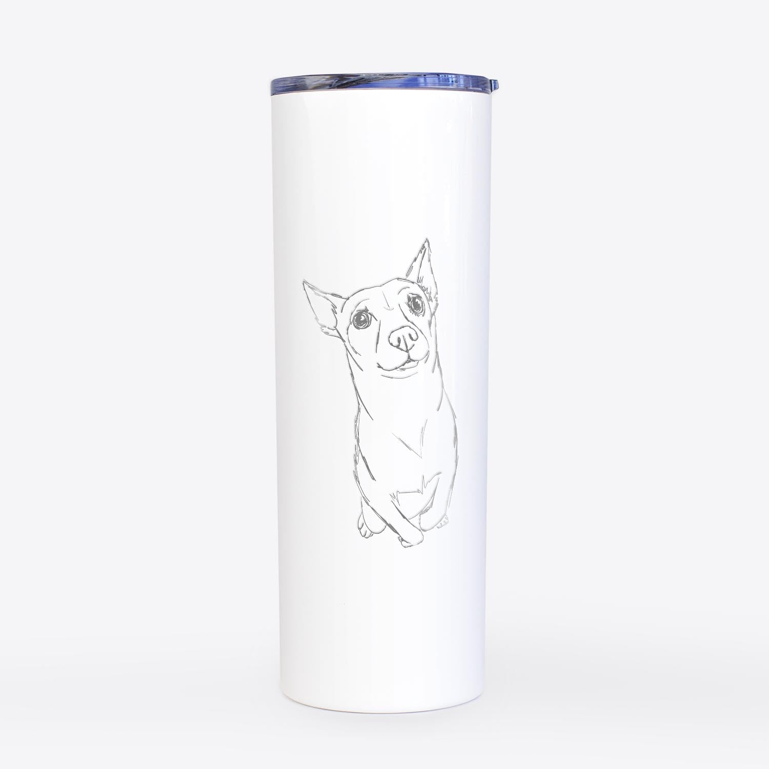 Doodled Nico Suave the Chihuahua Mix - 20oz Skinny Tumbler