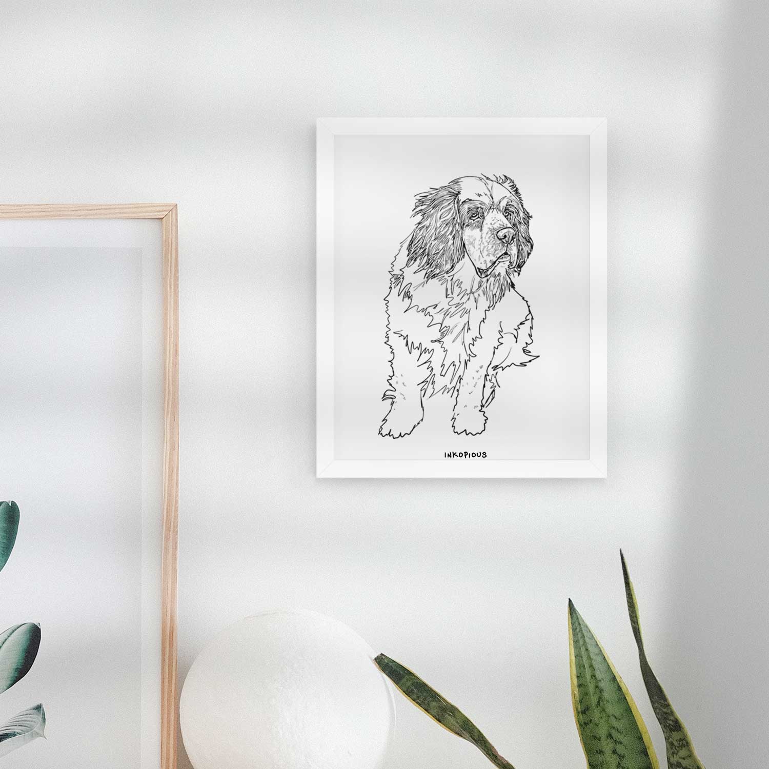 Doodled Nika the Clumber Spaniel Art Print