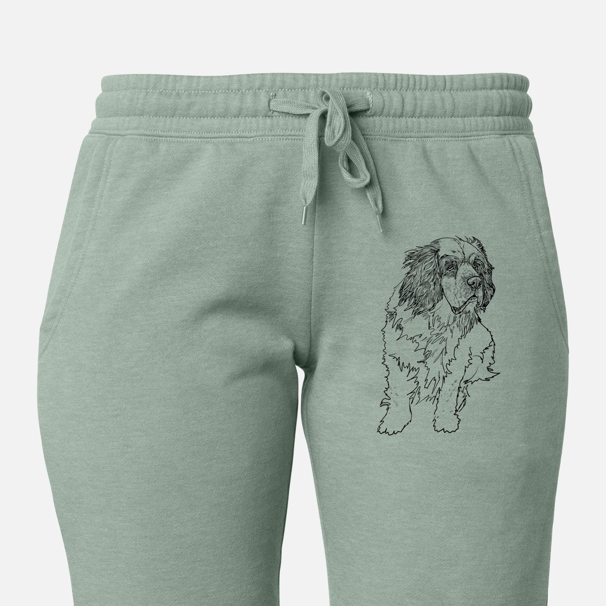 Doodled Nika the Clumber Spaniel - Women's Cali Wave Joggers