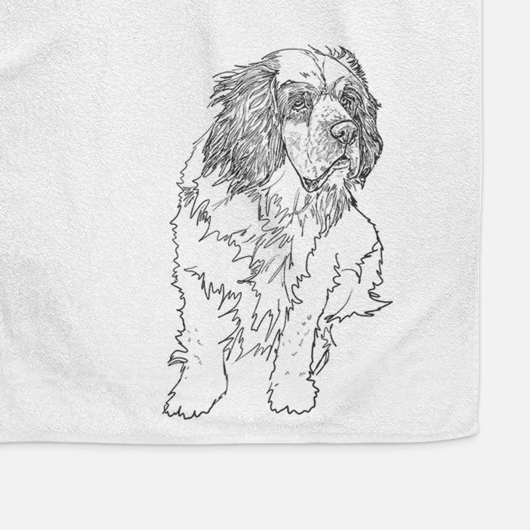 Doodled Nika the Clumber Spaniel Decorative Hand Towel