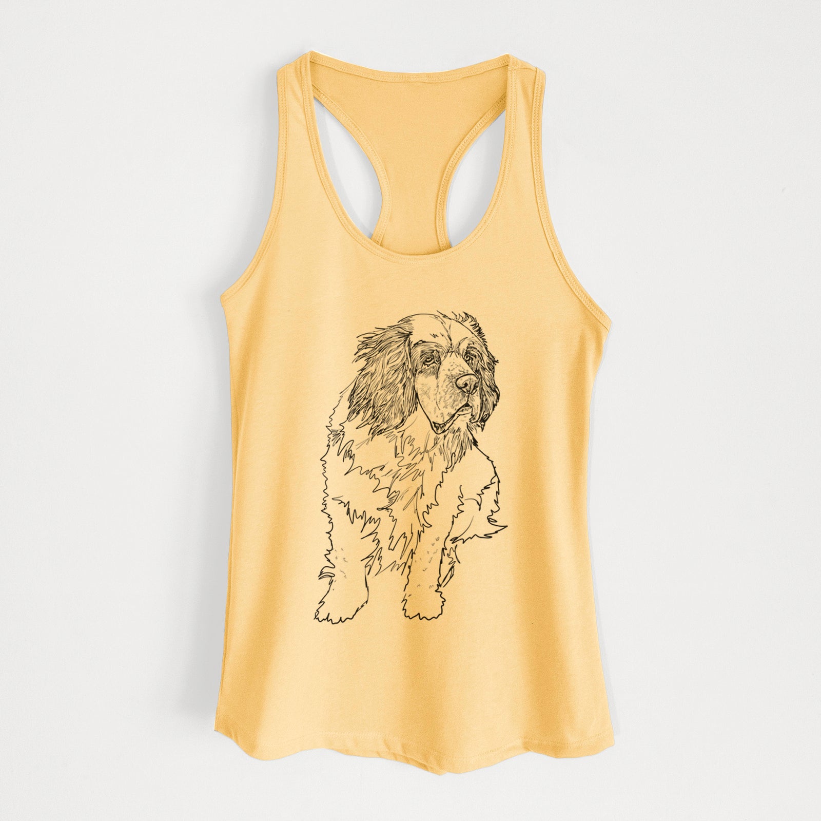 Doodled Nika the Clumber Spaniel - Women's Racerback Tanktop