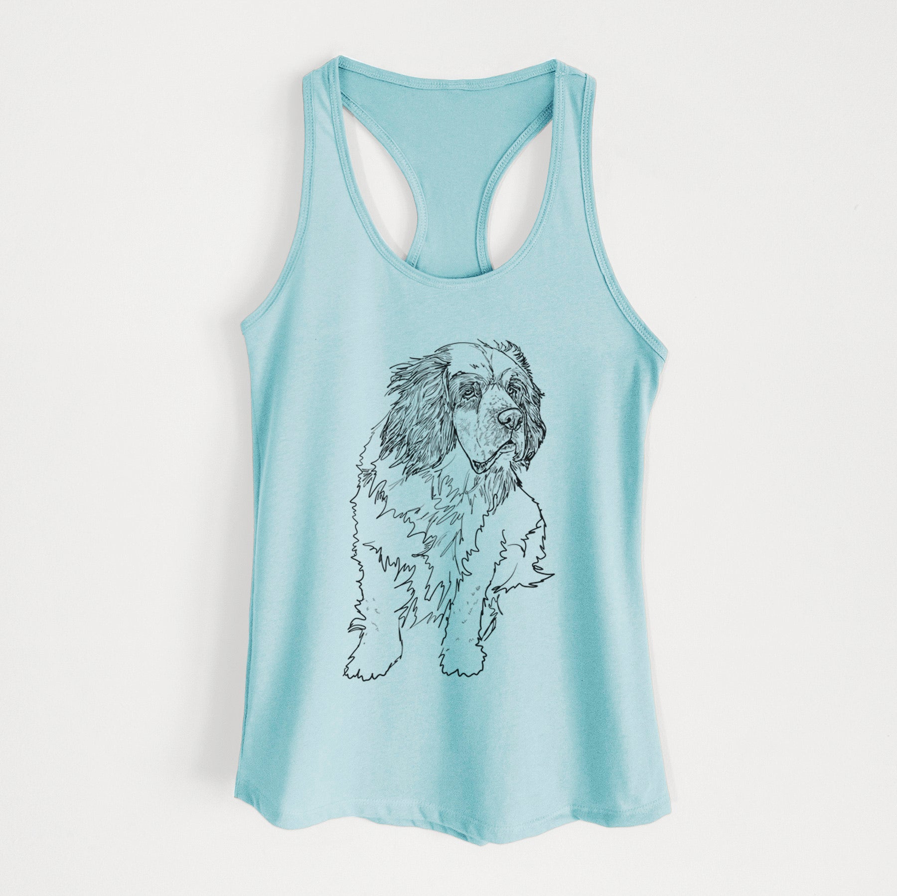 Doodled Nika the Clumber Spaniel - Women's Racerback Tanktop