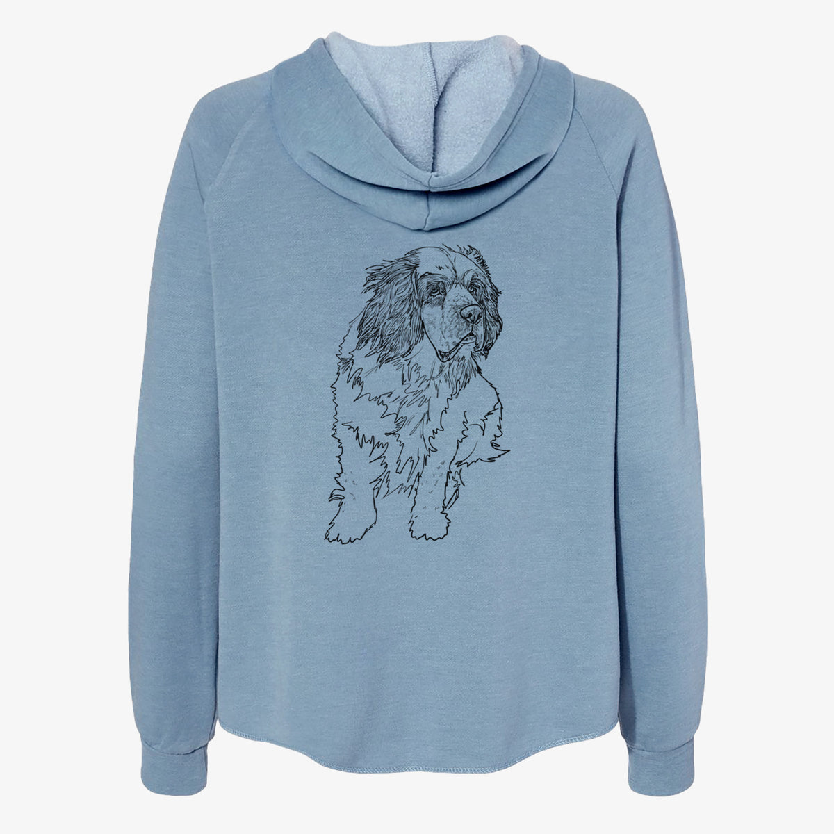 Doodled Nika the Clumber Spaniel - Women's Cali Wave Zip-Up Sweatshirt