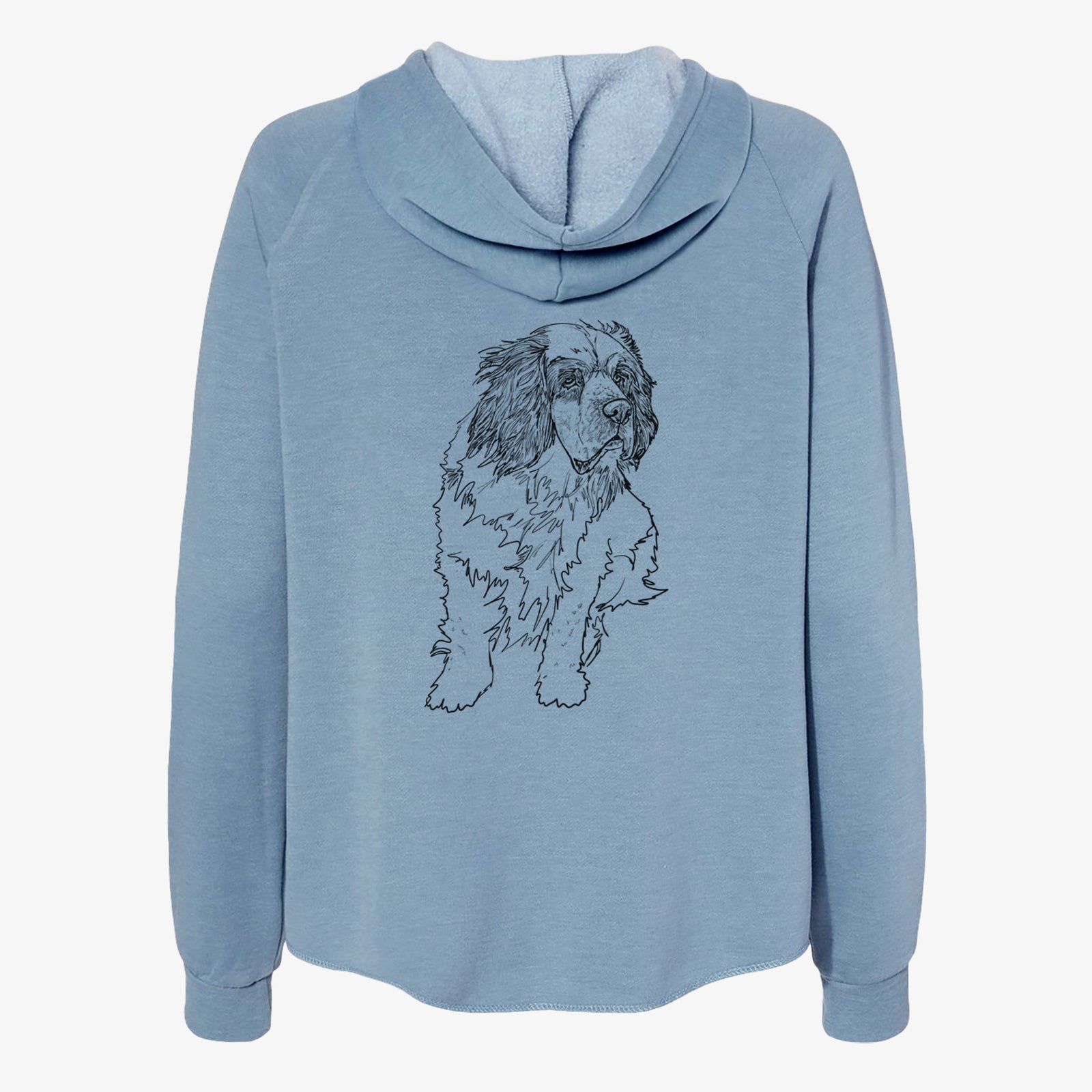Doodled Nika the Clumber Spaniel - Women's Cali Wave Zip-Up Sweatshirt