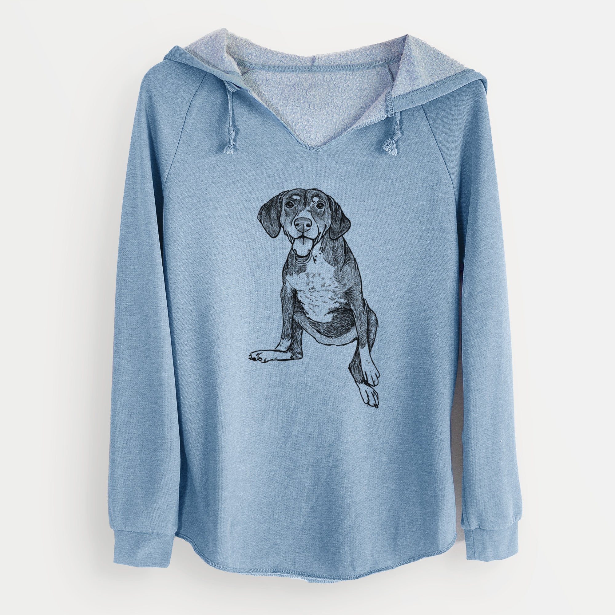 Doodled Nova the German Shorthaired Pointer Setter Mix - Cali Wave Hooded Sweatshirt