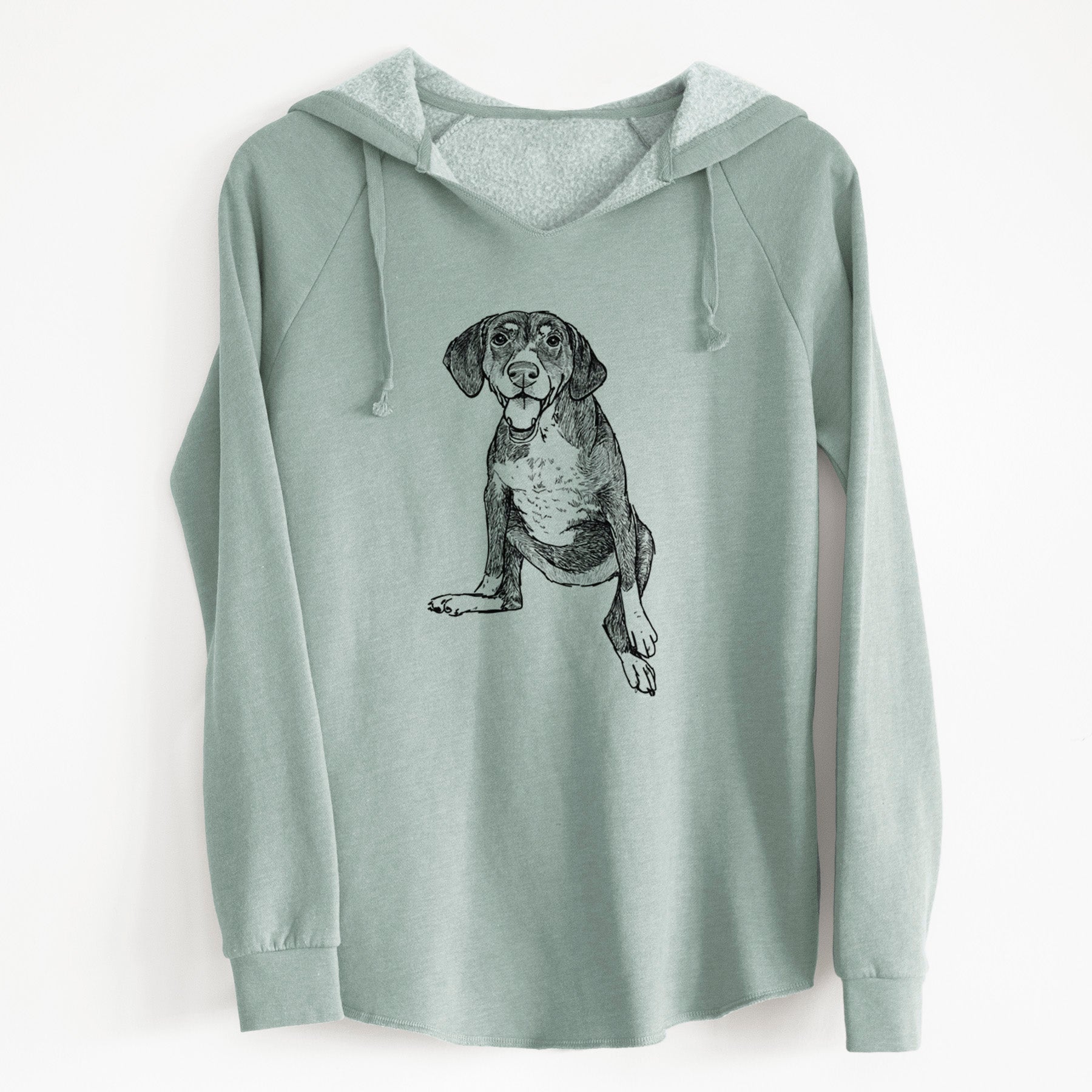 Doodled Nova the German Shorthaired Pointer Setter Mix - Cali Wave Hooded Sweatshirt