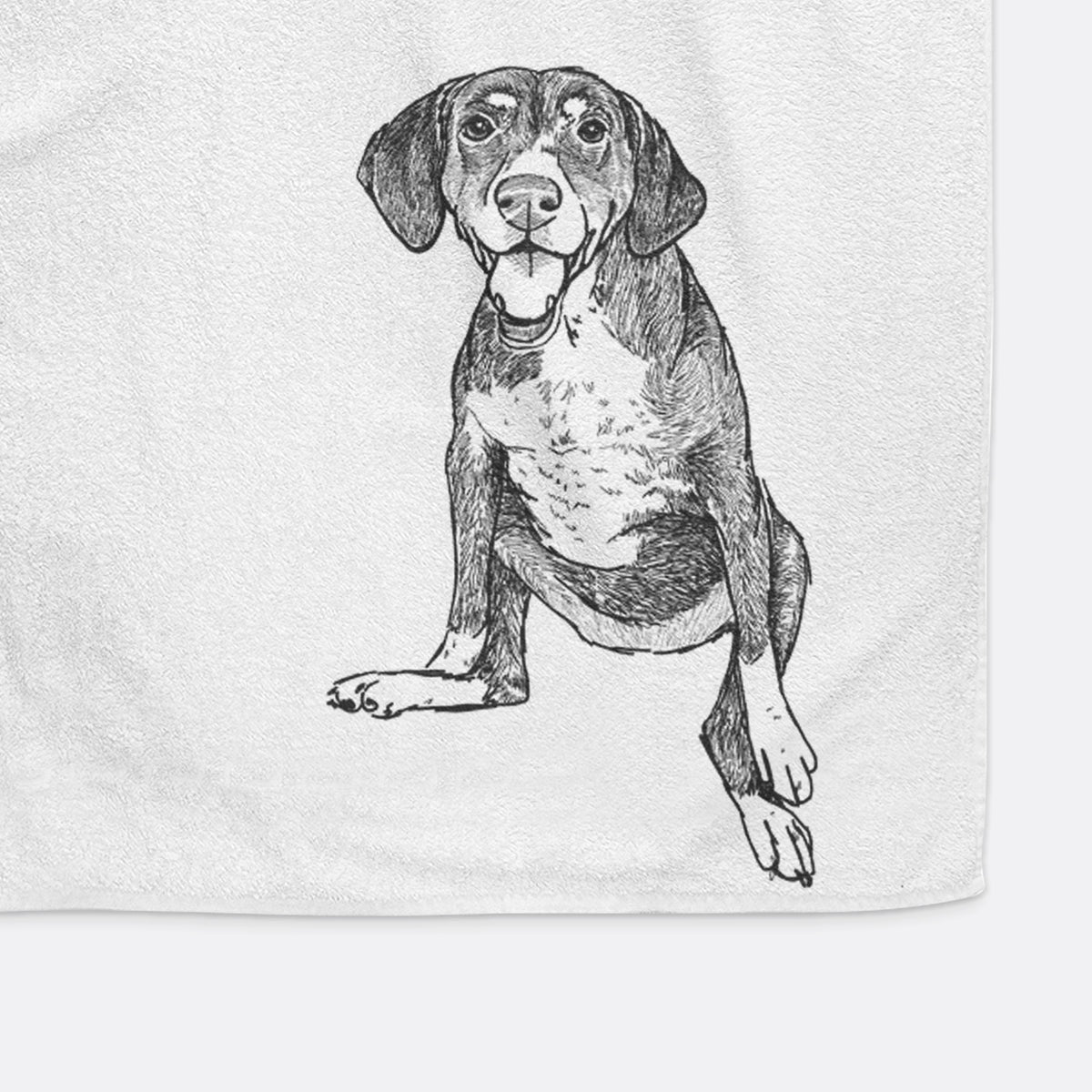 Doodled Nova the German Shorthaired Pointer Setter Mix Decorative Hand Towel